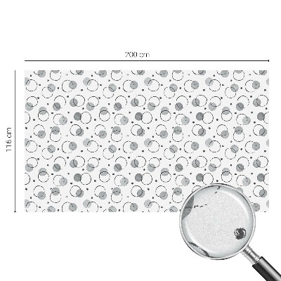 Matinė plėvelė langams su vitražo efektu Pilki ratai