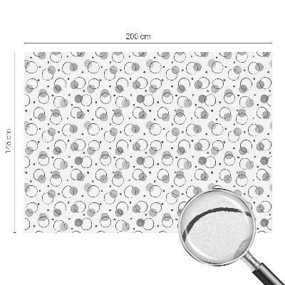 Matinė plėvelė langams su vitražo efektu Pilki ratai