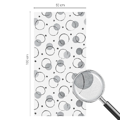 Matinė plėvelė langams su vitražo efektu Pilki ratai