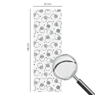 Matinė plėvelė langams su vitražo efektu Pilki ratai