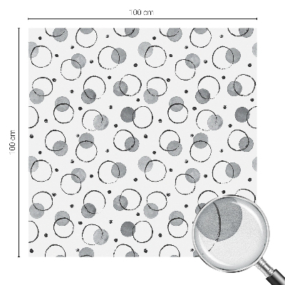 Matinė plėvelė langams su vitražo efektu Pilki ratai