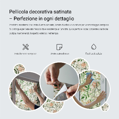 Matinė klijuojama plėvelė langams Pastelinis ornamentas