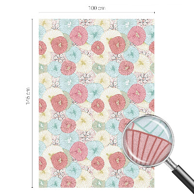 Nepermatoma plėvelė langams Pastelinės gėlės