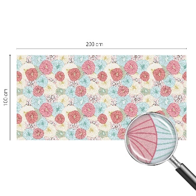 Nepermatoma plėvelė langams Pastelinės gėlės