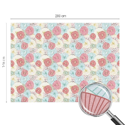 Nepermatoma plėvelė langams Pastelinės gėlės