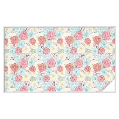 Nepermatoma plėvelė langams Pastelinės gėlės