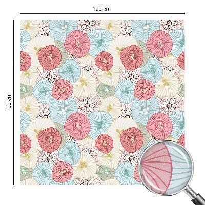 Nepermatoma plėvelė langams Pastelinės gėlės