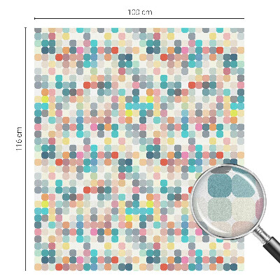 Pieninė plėvelė langams su raštu Spalvingi kvadratai