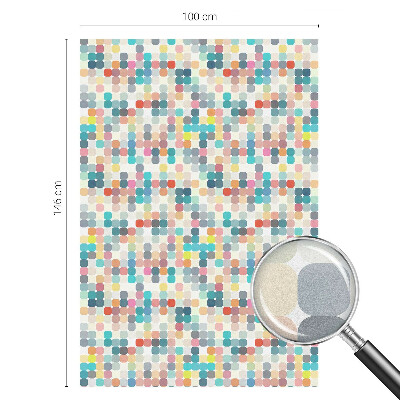 Pieninė plėvelė langams su raštu Spalvingi kvadratai