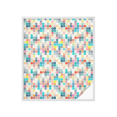 Pieninė plėvelė langams su raštu Spalvingi kvadratai