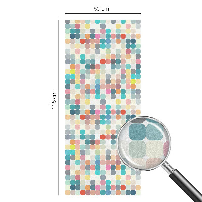 Pieninė plėvelė langams su raštu Spalvingi kvadratai