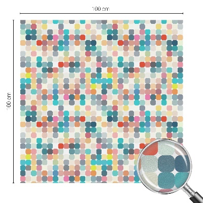 Pieninė plėvelė langams su raštu Spalvingi kvadratai
