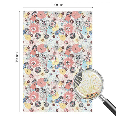 Nepermatoma plėvelė langams Spalvinga gėlė