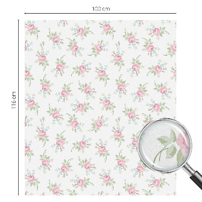Matinė klijuojama plėvelė langams Romantiškos rožės