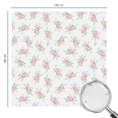 Matinė klijuojama plėvelė langams Romantiškos rožės