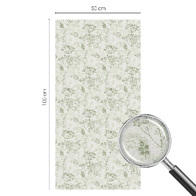 Matinė plėvelė langams su vitražo efektu Botaninis raštas