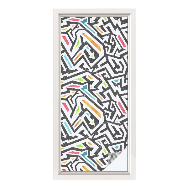 Matinė klijuojama plėvelė langams Abstrakti geometrija