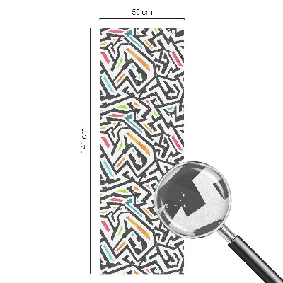 Matinė klijuojama plėvelė langams Abstrakti geometrija