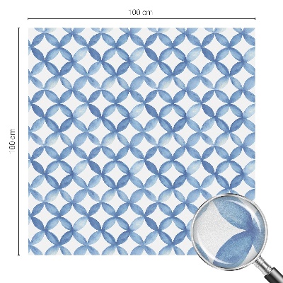 Matinė plėvelė langams su vitražo efektu Geometrinės gėlės