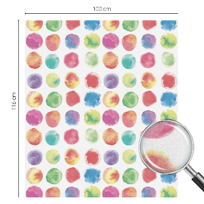 Matinė plėvelė langams su vitražo efektu Spalvingi apskritimai