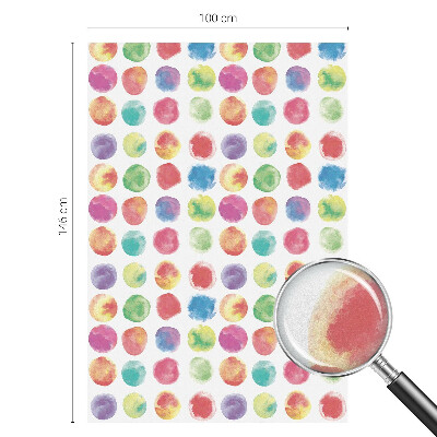 Matinė plėvelė langams su vitražo efektu Spalvingi apskritimai