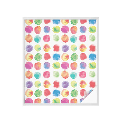 Matinė plėvelė langams su vitražo efektu Spalvingi apskritimai