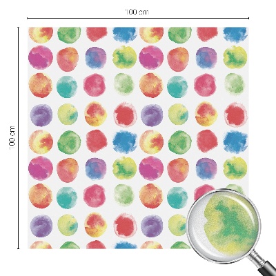 Matinė plėvelė langams su vitražo efektu Spalvingi apskritimai