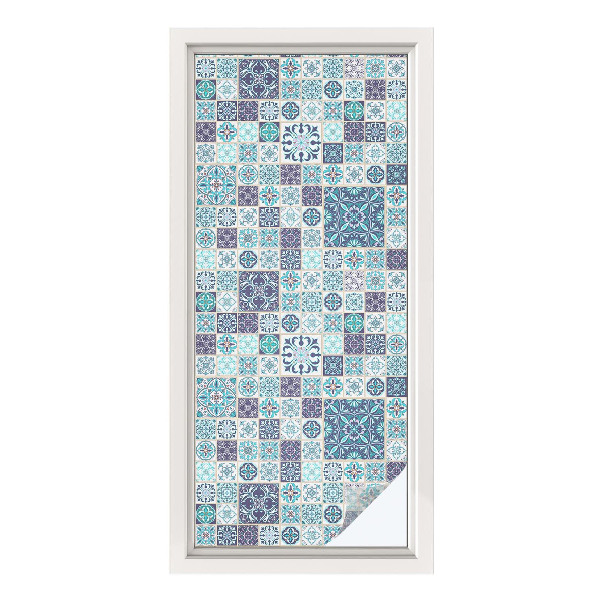 Pieninė plėvelė langams su raštu Gėlių plytelės