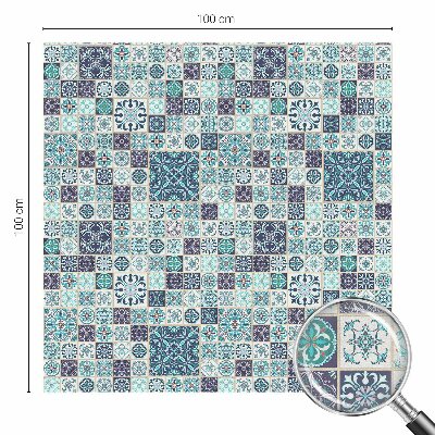 Pieninė plėvelė langams su raštu Gėlių plytelės