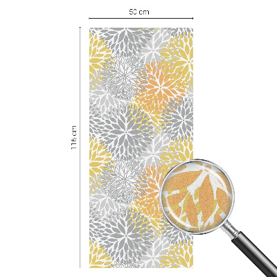 Matinė plėvelė langams su vitražo efektu Spalvingos gėlės