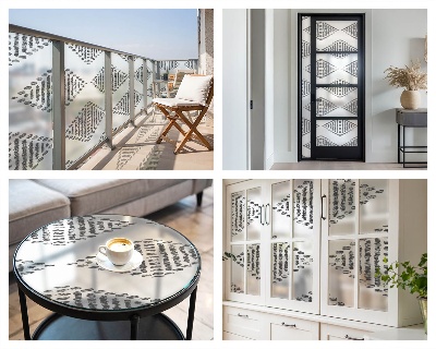 Nepermatoma plėvelė langams Geometriniai deimantai