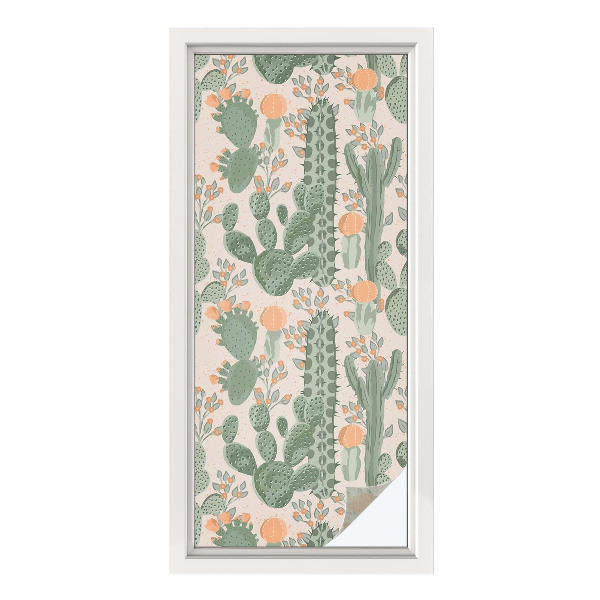 Nepermatoma plėvelė langams Žalieji sukulentai