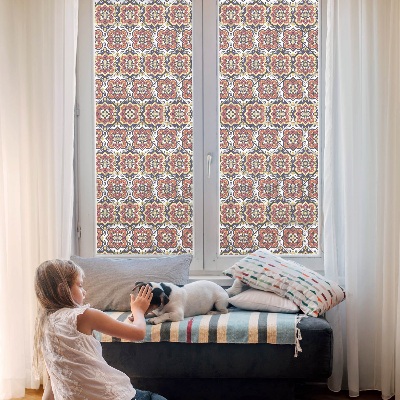 Matinė klijuojama plėvelė langams Gėlių ornamentas