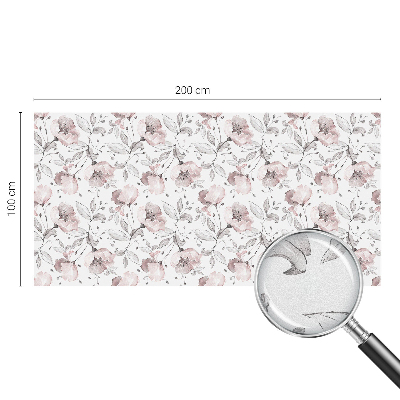 Pieninė plėvelė langams su raštu Rožių lapai