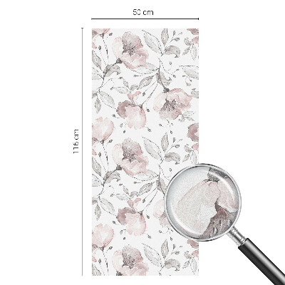 Pieninė plėvelė langams su raštu Rožių lapai