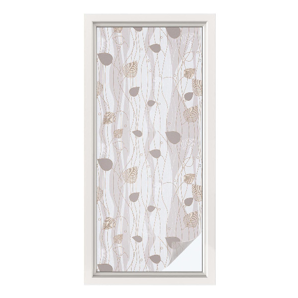 Nepermatoma plėvelė langams Elegantiški lapai