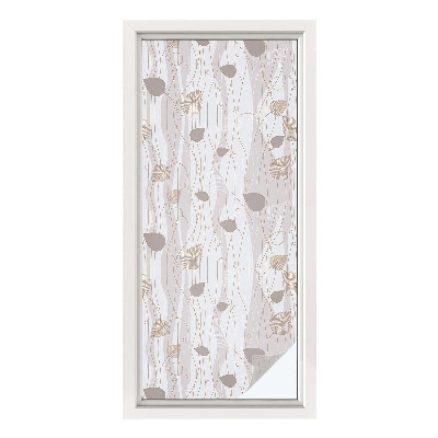 Nepermatoma plėvelė langams Elegantiški lapai