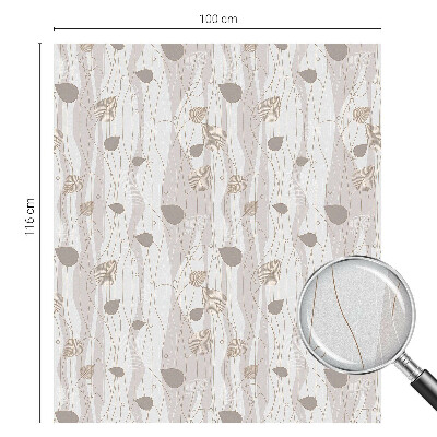 Nepermatoma plėvelė langams Elegantiški lapai