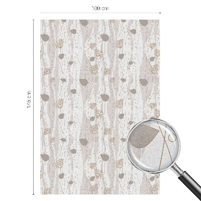 Nepermatoma plėvelė langams Elegantiški lapai