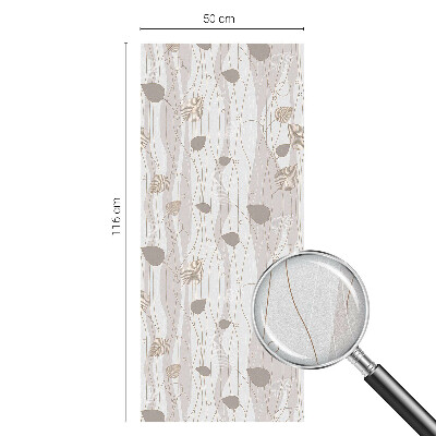 Nepermatoma plėvelė langams Elegantiški lapai