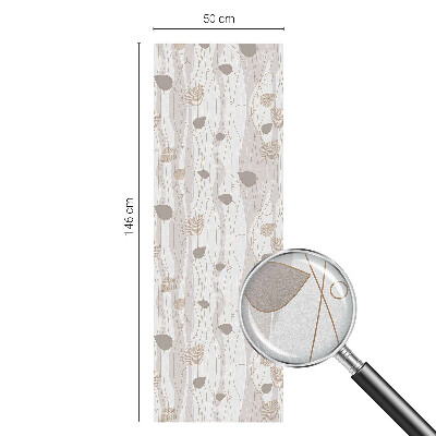 Nepermatoma plėvelė langams Elegantiški lapai