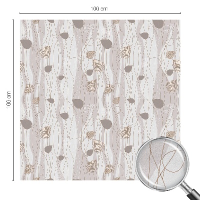 Nepermatoma plėvelė langams Elegantiški lapai