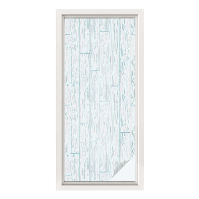 Matinė plėvelė langams su vitražo efektu Medinis raštas