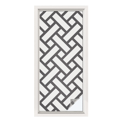 Matinė klijuojama plėvelė langams Susipynę stačiakampiai