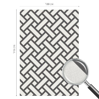 Matinė klijuojama plėvelė langams Susipynę stačiakampiai