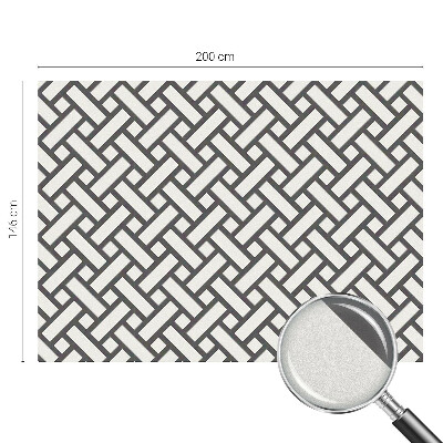 Matinė klijuojama plėvelė langams Susipynę stačiakampiai