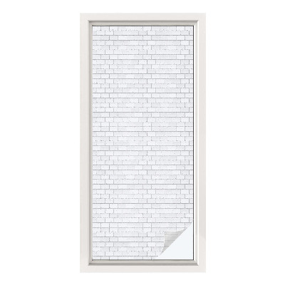 Plėvelė langams privatumui vitražas Plytų tekstūra