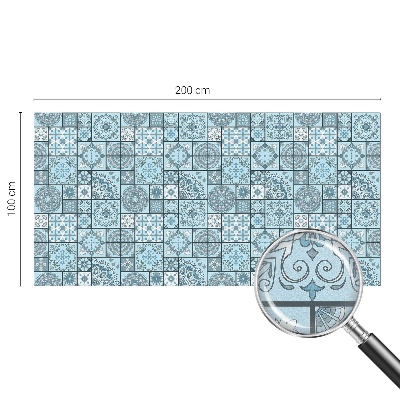 Pieninė plėvelė langams su raštu Mėlynos plytelės