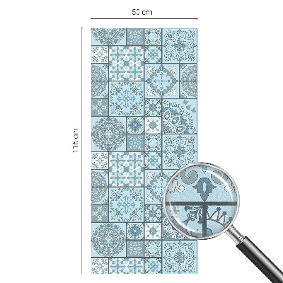 Pieninė plėvelė langams su raštu Mėlynos plytelės