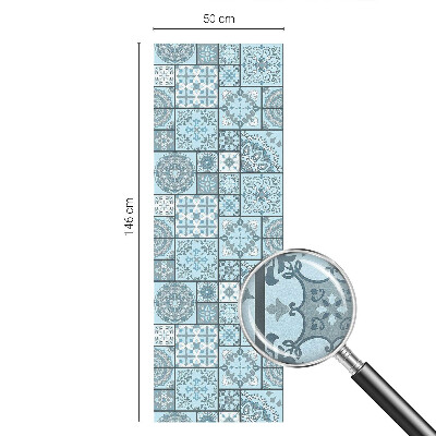 Pieninė plėvelė langams su raštu Mėlynos plytelės